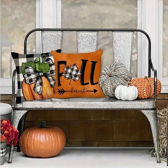 Fall Decor Harvest Throw Pillow Covers - Picture 7 of 11